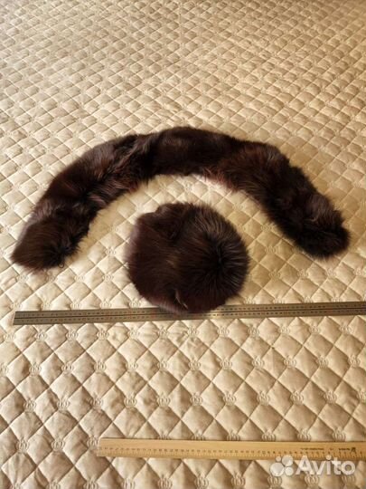 Меховой воротник песец шапки