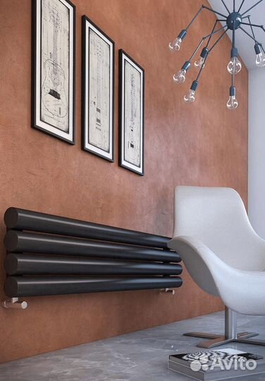 Горизонтальный дизайнерский радиатор Steel-Hot от