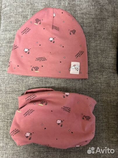 Шапка+снуд на девочку