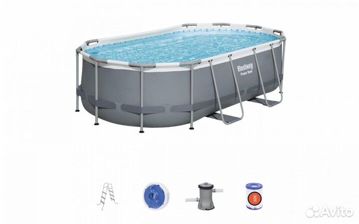 Каркасный бассейн овальный 427х250х100см, 56620 BW