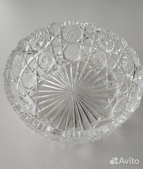 Ваза Салатница, Хрусталь СССР Красный Гигант