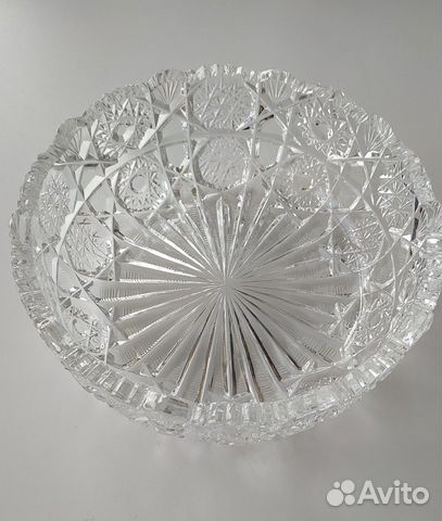 Ваза Салатница, Хрусталь СССР Красный Гигант