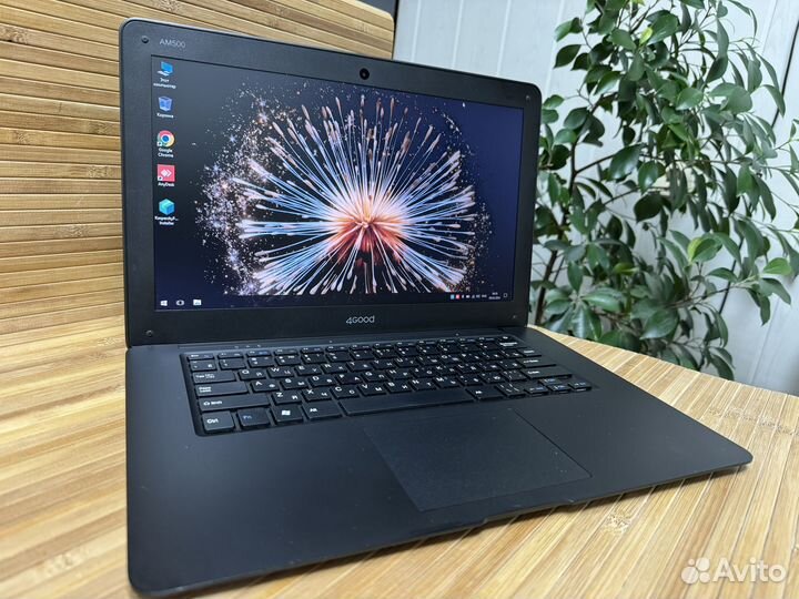 4 ядерный ноутбук 4good c большой батареей
