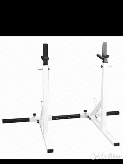 Стойка для штанги белая