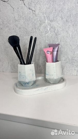 Гипсовый поднос и 2 кашпо