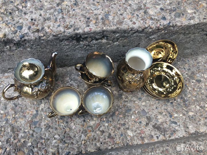 Чайный золотой сервиз СССР (Сумский фз)