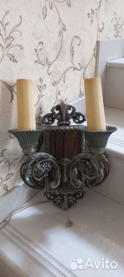 Настенный светильник свеча, бра СССР винтаж