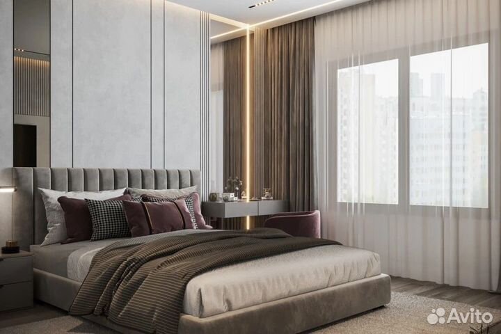 Мягкие стеновые панели в спальню