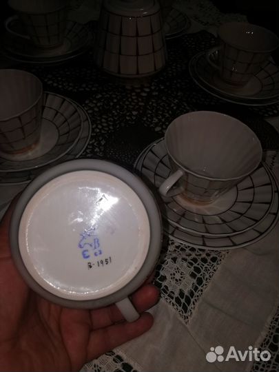 Чайный сервиз СССР, Золотая Клетка, 1951год