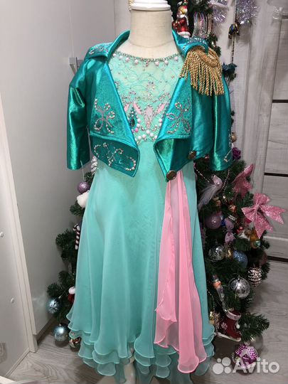 Платье для фигурного катания 140-146 аренда прокат