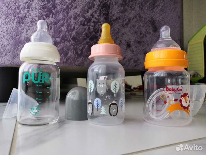 Бутылочки для кормления, PUR, NUK