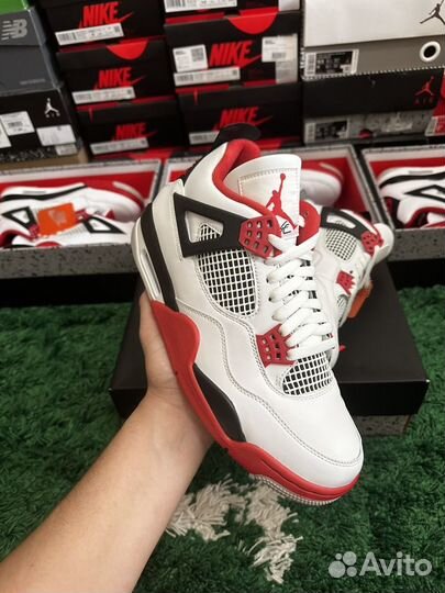 10 размеров Nike Air Jordan 4 Retro Fire Red