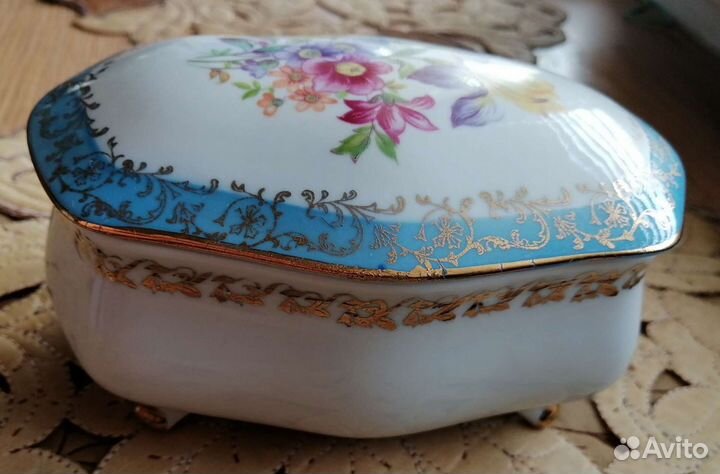 Фарфоровая шкатулка Martinroda, Германия. Винтаж