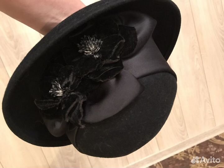 Шляпа черная, фетр, США