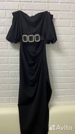 Вечернее платье в пол 42 44 черное