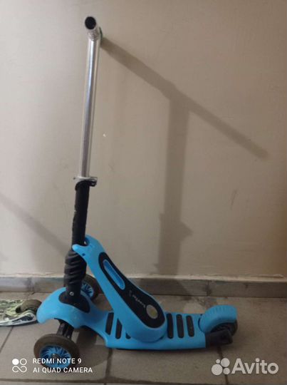 Scooter Самокат детский 3 колесный со св. колесами
