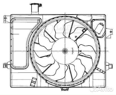 Электровентилятор охлаждения для автомобилей KIA c