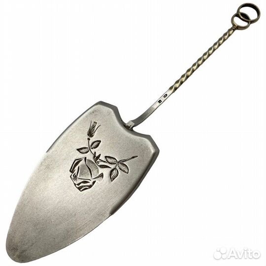 Лопатка для торта из серебра, винтажная