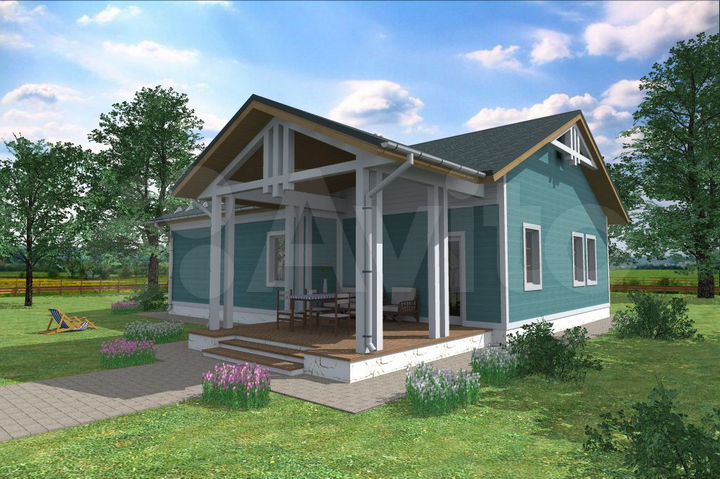 Дом 80 м² на участке 8 сот.