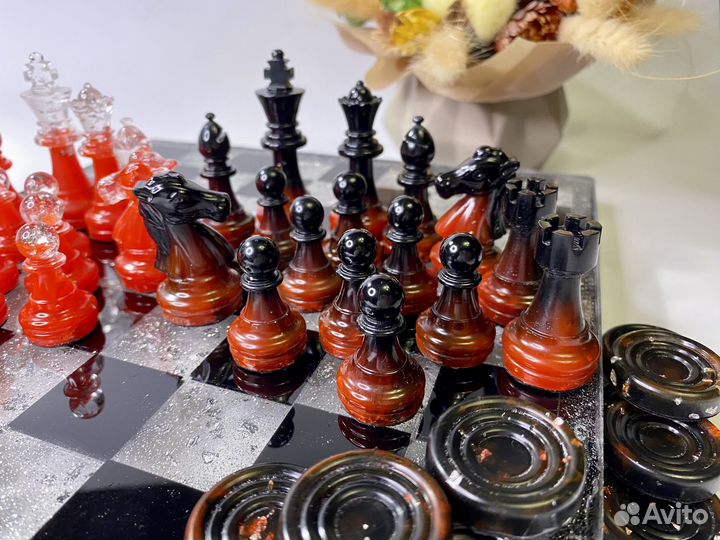 Шахматные фигуры набор с шашками