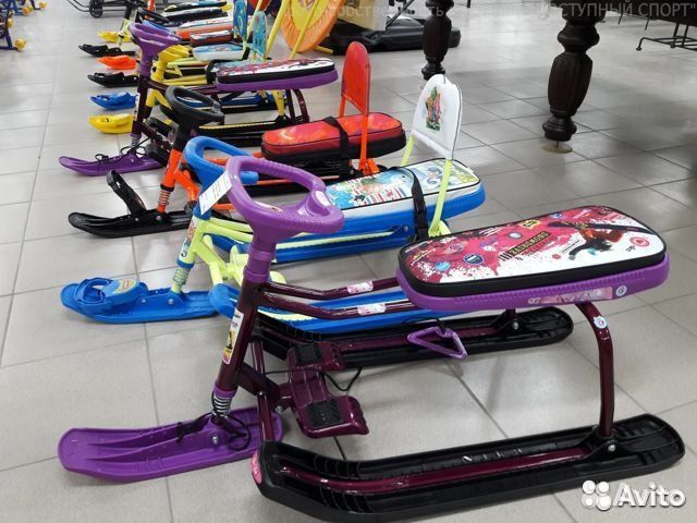 Снегокат Ника-Барс со Спинкой и без разные Новые