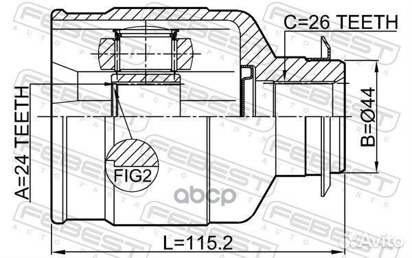 ШРУС внутренний правый 24x44x26 1211-IX354wdrh