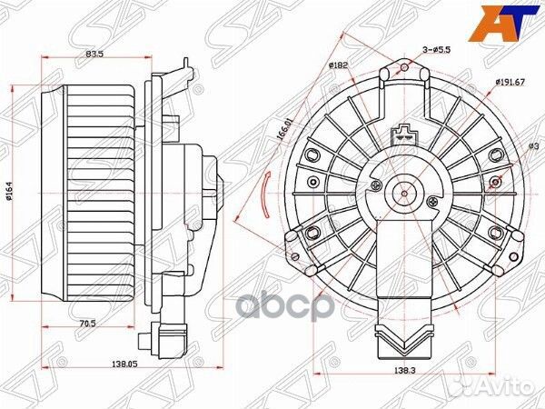 Мотор отопителя салона Honda Civic 05-12 / Civi