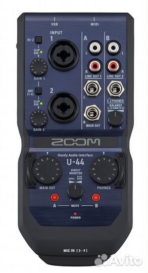 Новый аудиоинтерфейс Zoom U-44. Гарантия. Доставка