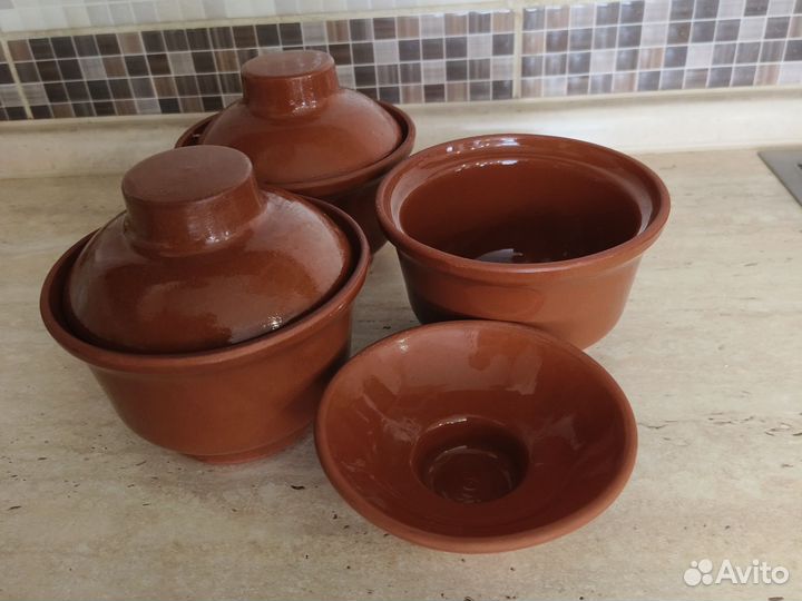 Горшок для запекания, глиняный