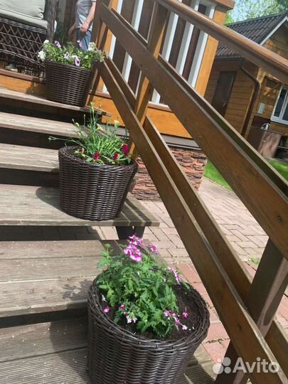 Кашпо плетеное, горшки, вазоны