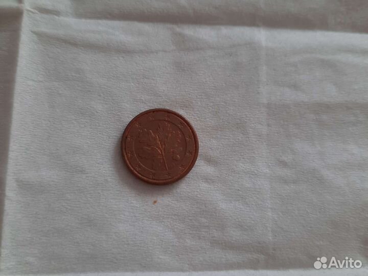 1 евро цент 2002г