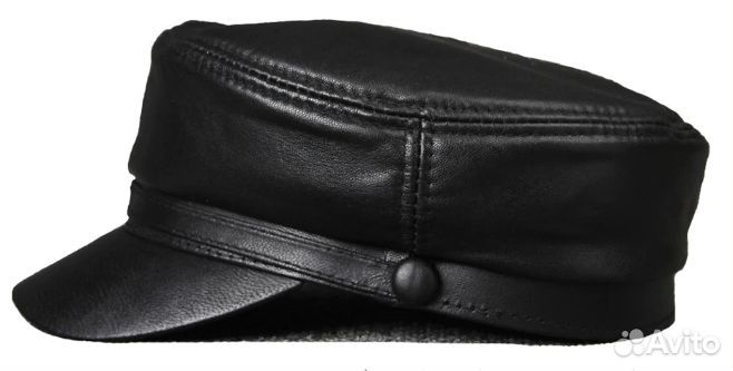 Кепка мужская кожаная