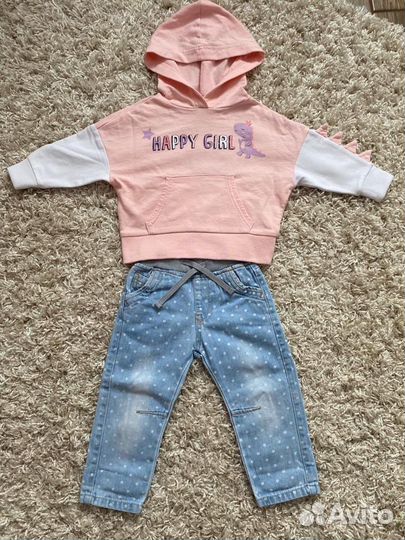 Пакет вещей для девочки р.80-86