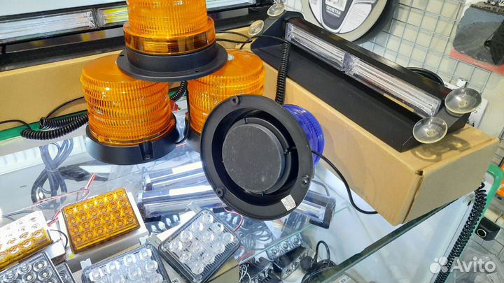 Мигалка синяя 12/24 в