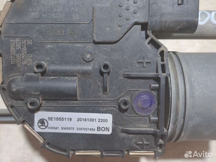 Трапеция дворников в сборе Skoda Octavia A7