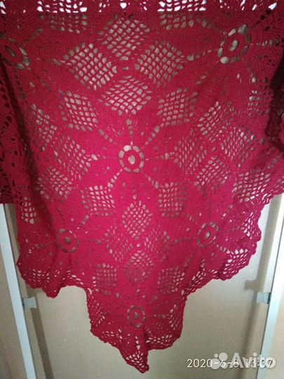 Платок-шаль ручной вязки. Новый