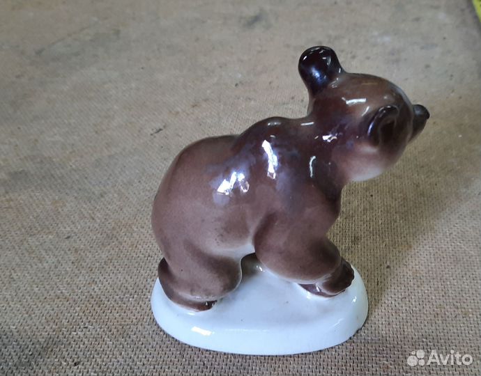 Статуэтка лфз Медведь СССР фарфор керамика
