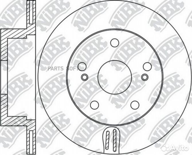 Nibk RN2008 Диск торм.зад.KIA sorento III 2015