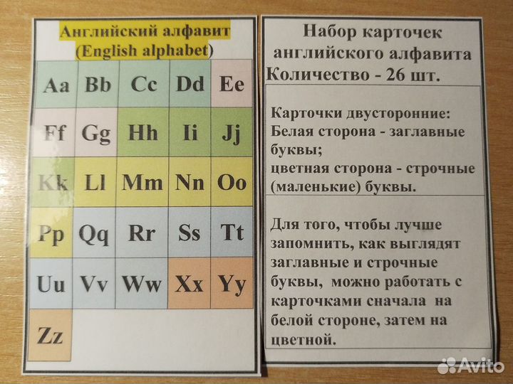 Карточки (английский алфавит)