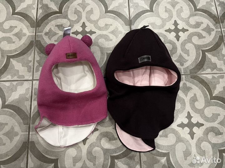 Шапка шлем для девочки зима