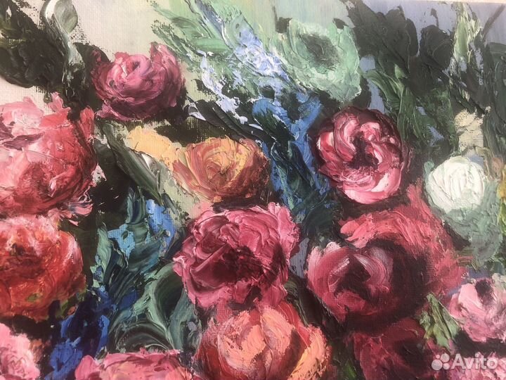 Картина маслом на холсте цветы