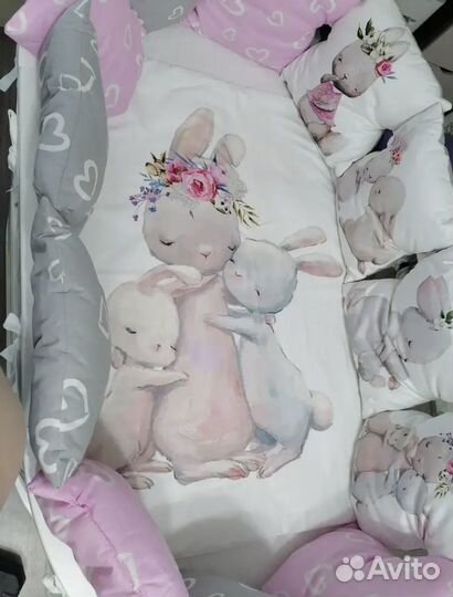 Бортики-подушки в детскую кроватку