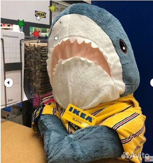 Блохэй Мягкая игрушка акула100 см