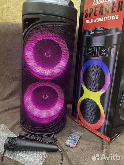 Блютуз колонка новая с караоке микрофоном 55 см