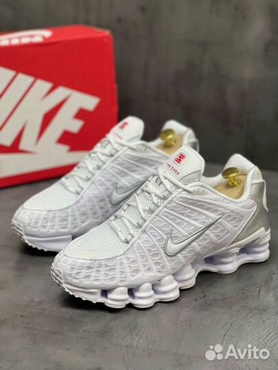 Кроссовки Nike air max Shox мужские летние белые