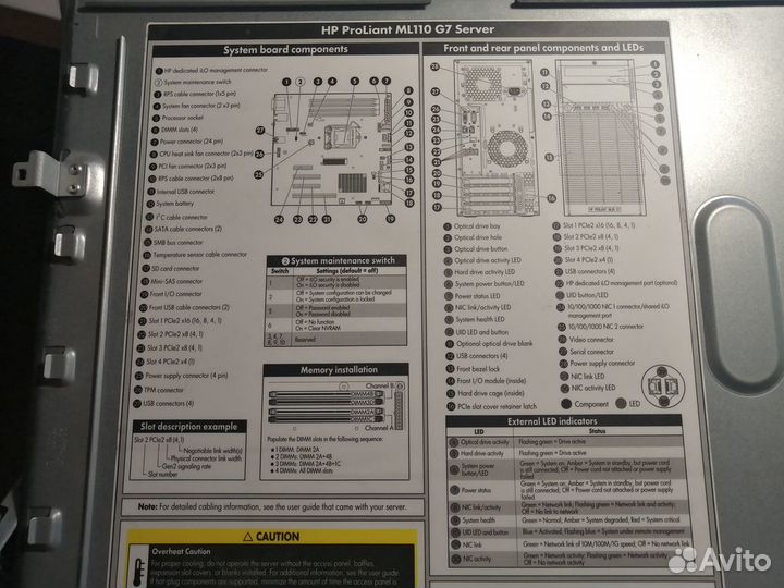 Сервер HP proliant ML110 G7