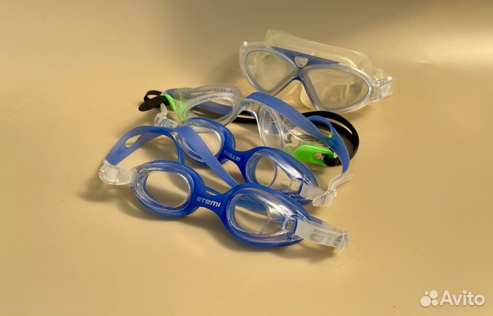 Ласты для плавания детские и очки