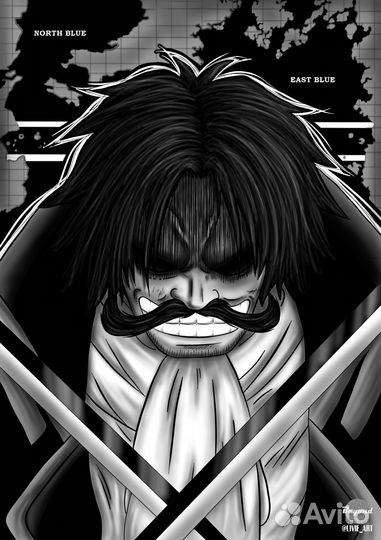 Аниме постер Ван пис Гол Д. Роджер