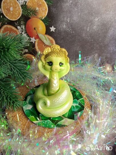 Змейка символ нового года мыло ручной работы