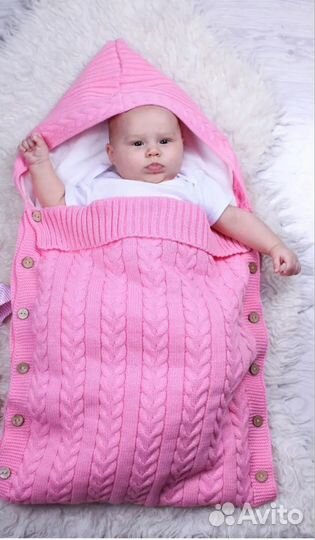 Теплый конверт на выписку и в коляску